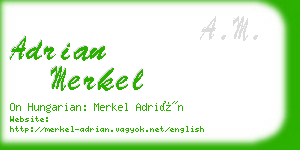 adrian merkel business card
